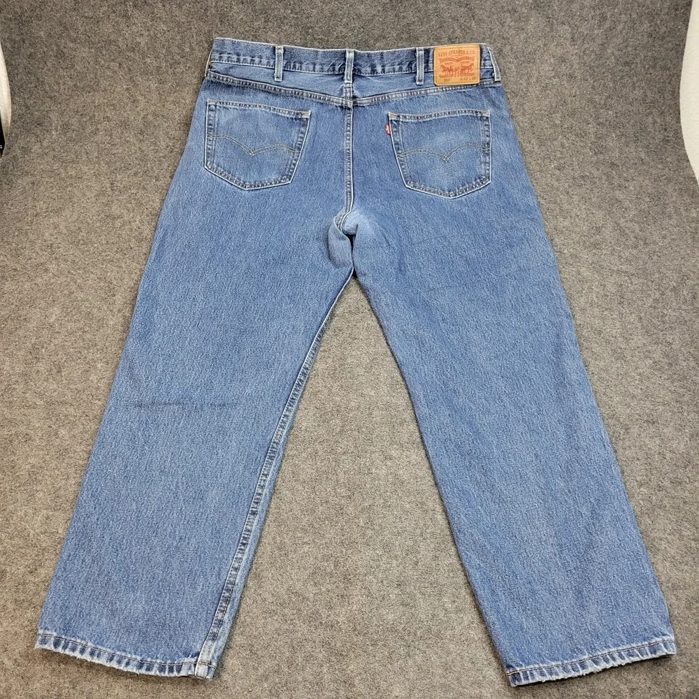 Levis 550 Jeans Mens 42x30 Blue Denim Red Tab Streetwear Dad Weekend‎ Casual
